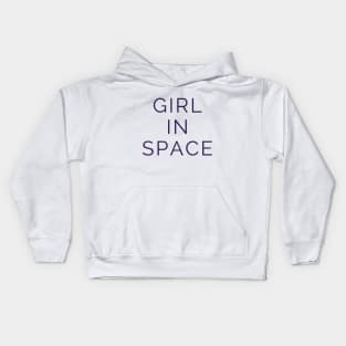 Girl In Space Classic Purple Kids Hoodie